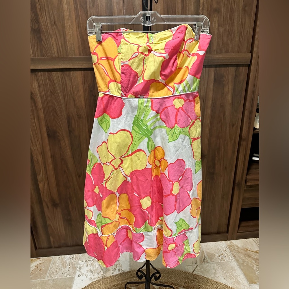 Lilly Pulitzer Strapless Ruffle Dress, Size 4
